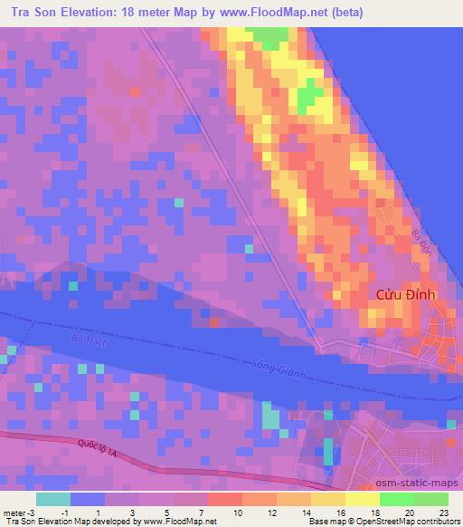 Tra Son,Vietnam Elevation Map