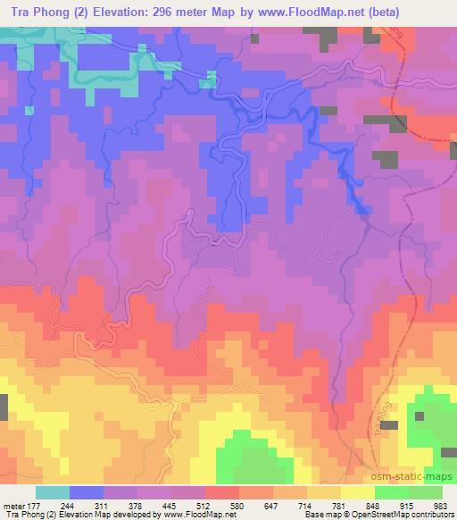 Tra Phong (2),Vietnam Elevation Map