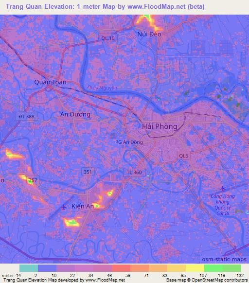 Trang Quan,Vietnam Elevation Map