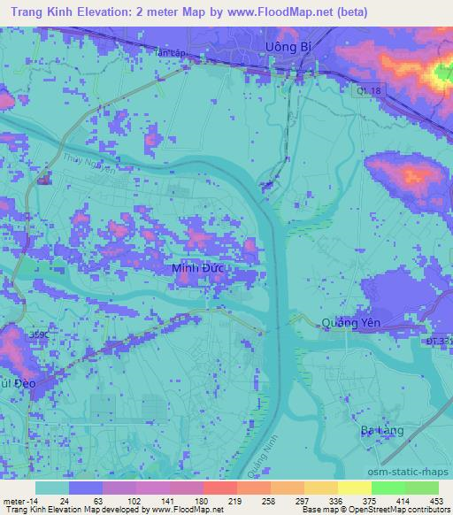 Trang Kinh,Vietnam Elevation Map