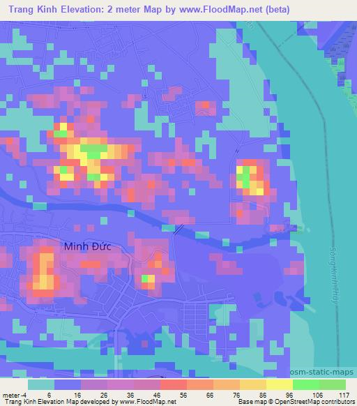 Trang Kinh,Vietnam Elevation Map