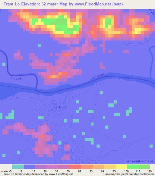 Tram Lo,Vietnam Elevation Map