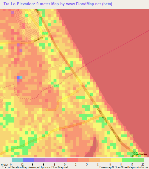 Tra Lo,Vietnam Elevation Map