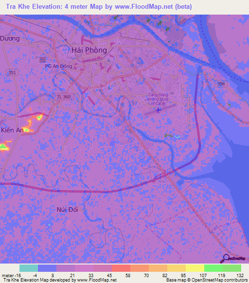 Tra Khe,Vietnam Elevation Map