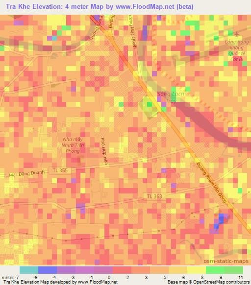 Tra Khe,Vietnam Elevation Map