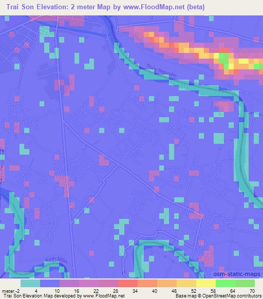 Trai Son,Vietnam Elevation Map