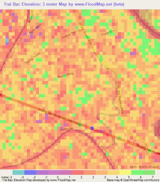 Trai Bac,Vietnam Elevation Map