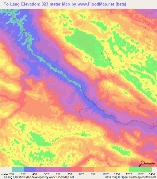 To Lang,Vietnam Elevation Map