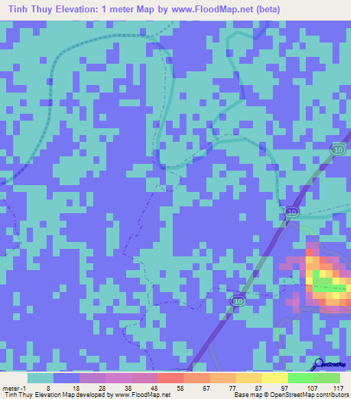 Tinh Thuy,Vietnam Elevation Map