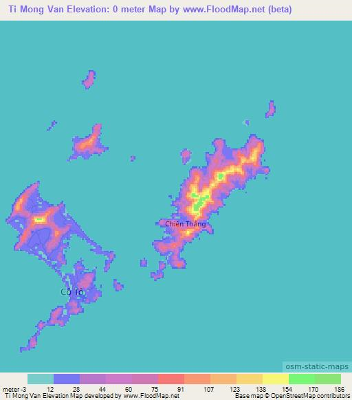 Ti Mong Van,Vietnam Elevation Map