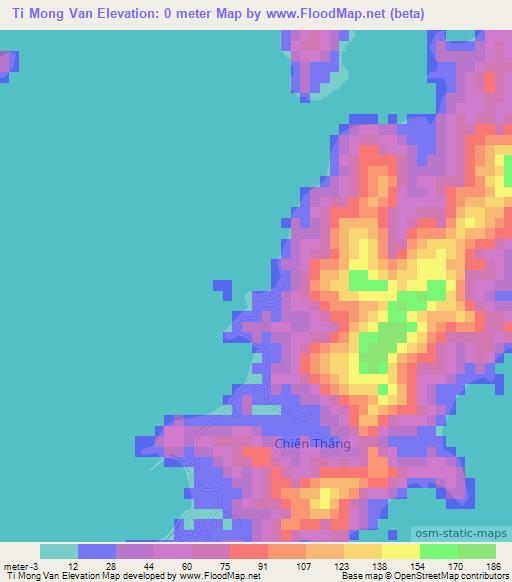 Ti Mong Van,Vietnam Elevation Map