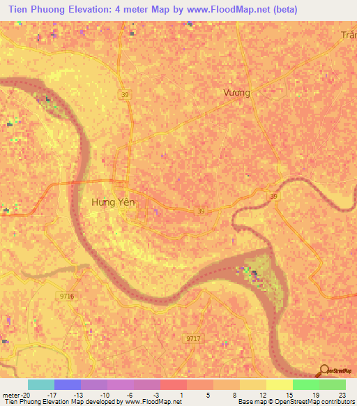 Tien Phuong,Vietnam Elevation Map