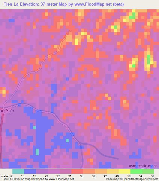 Tien La,Vietnam Elevation Map