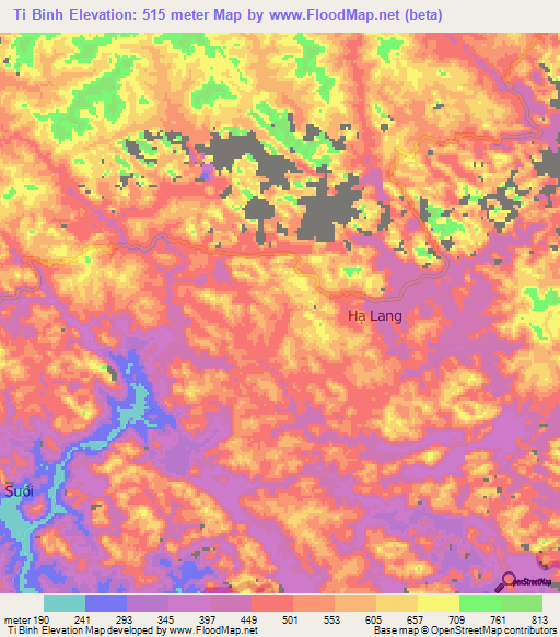 Ti Binh,Vietnam Elevation Map