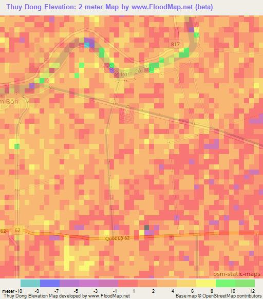 Thuy Dong,Vietnam Elevation Map