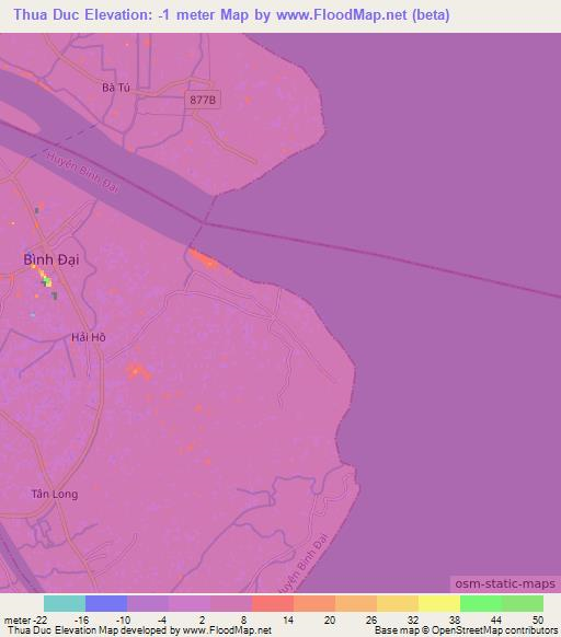 Thua Duc,Vietnam Elevation Map