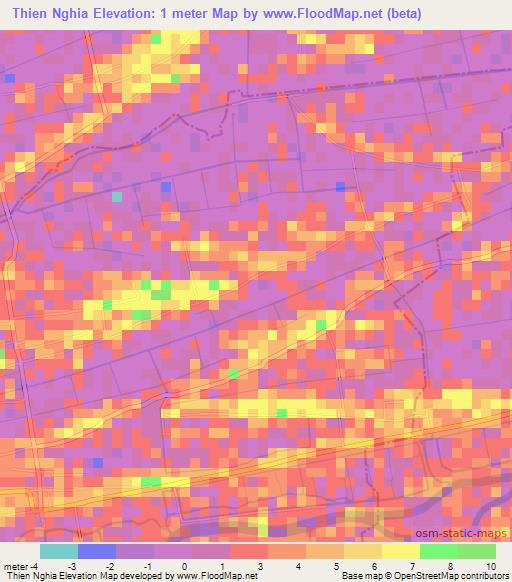 Thien Nghia,Vietnam Elevation Map