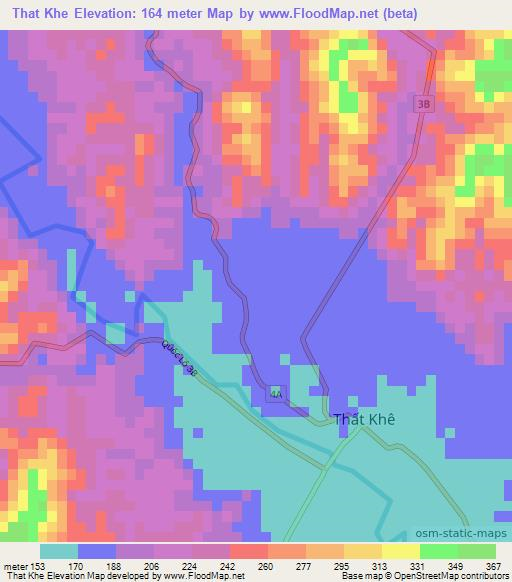 That Khe,Vietnam Elevation Map