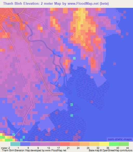 Thanh Binh,Vietnam Elevation Map