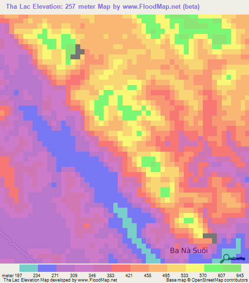 Tha Lac,Vietnam Elevation Map