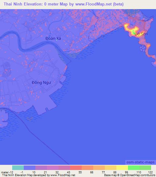 Thai Ninh,Vietnam Elevation Map