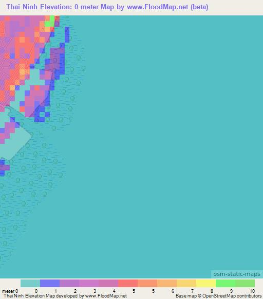 Thai Ninh,Vietnam Elevation Map