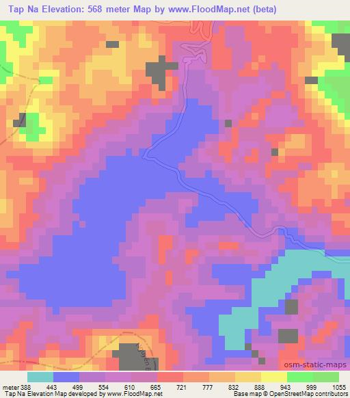 Tap Na,Vietnam Elevation Map