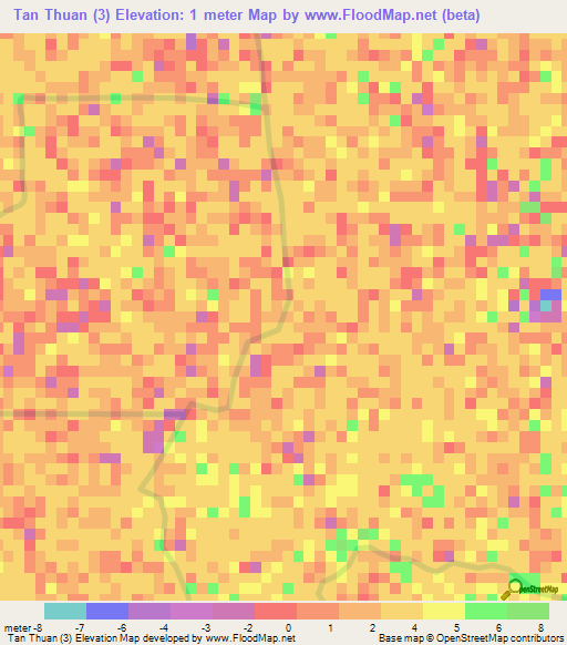 Tan Thuan (3),Vietnam Elevation Map