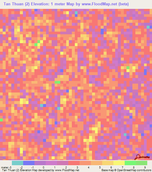 Tan Thuan (2),Vietnam Elevation Map