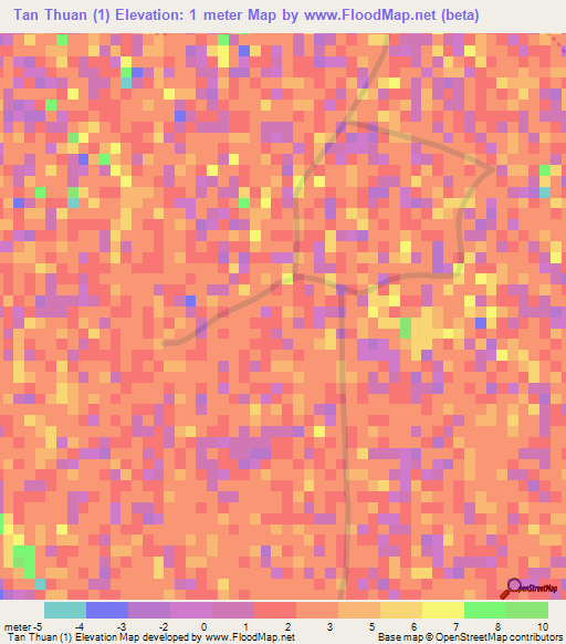 Tan Thuan (1),Vietnam Elevation Map