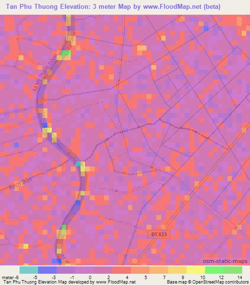 Tan Phu Thuong,Vietnam Elevation Map