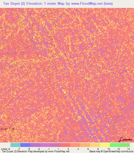 Tan Duyet (2),Vietnam Elevation Map