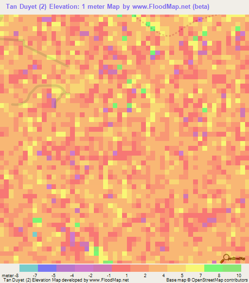 Tan Duyet (2),Vietnam Elevation Map