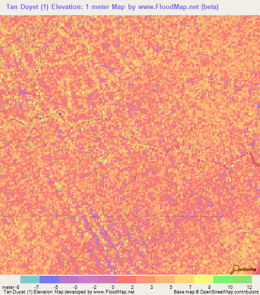 Tan Duyet (1),Vietnam Elevation Map