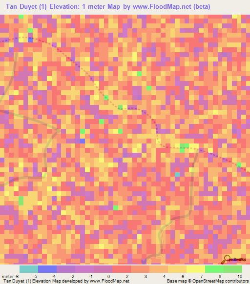 Tan Duyet (1),Vietnam Elevation Map