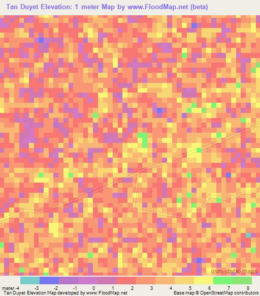 Tan Duyet,Vietnam Elevation Map