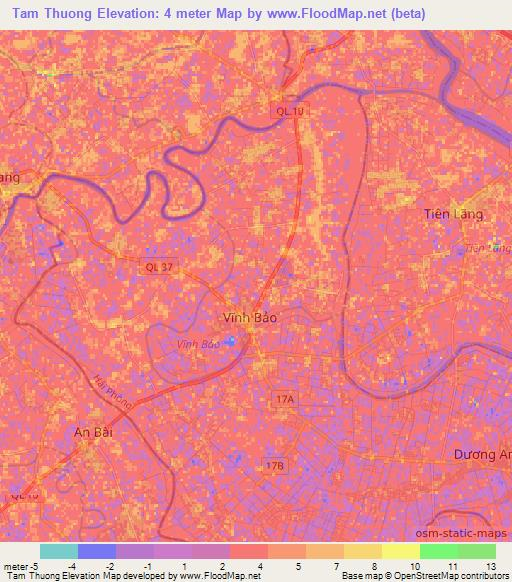 Tam Thuong,Vietnam Elevation Map