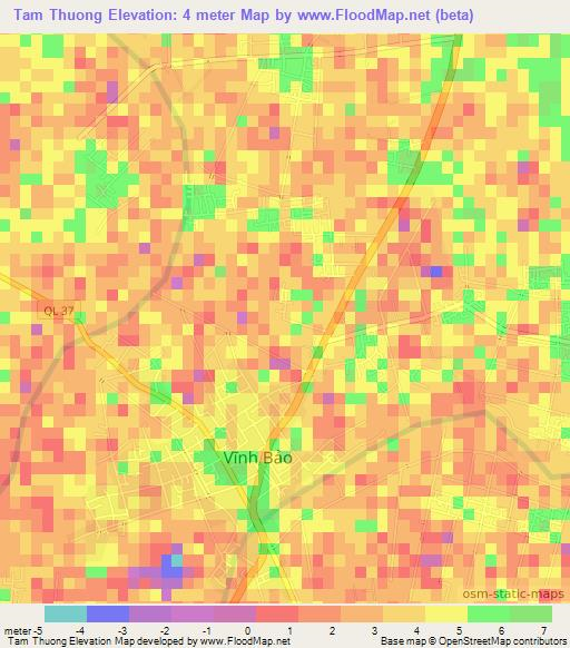 Tam Thuong,Vietnam Elevation Map