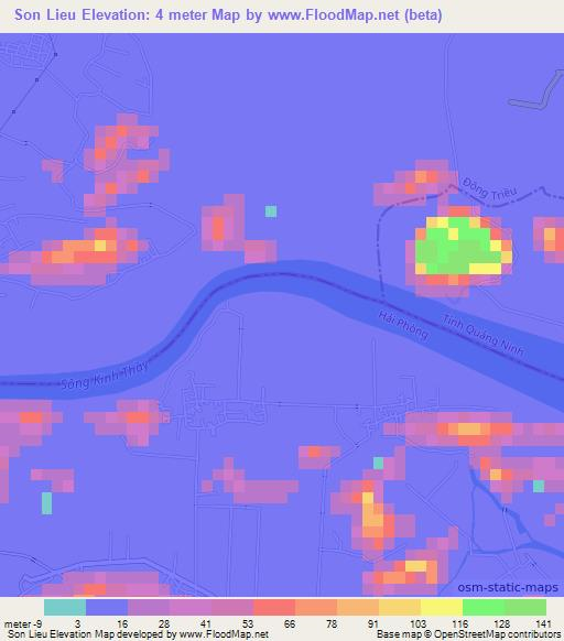 Son Lieu,Vietnam Elevation Map