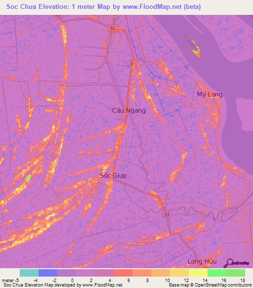 Soc Chua,Vietnam Elevation Map