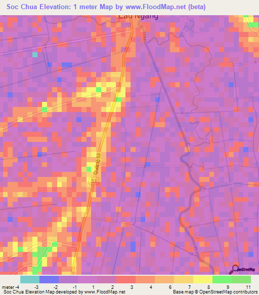 Soc Chua,Vietnam Elevation Map