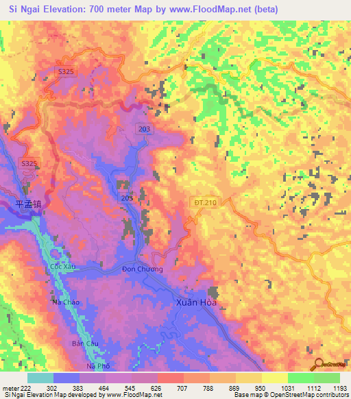 Si Ngai,Vietnam Elevation Map