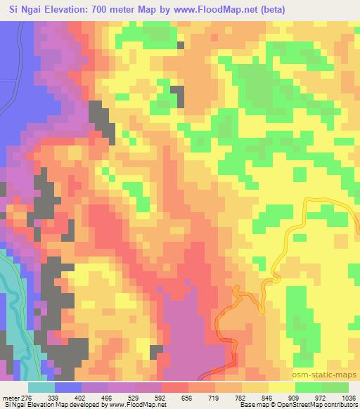 Si Ngai,Vietnam Elevation Map