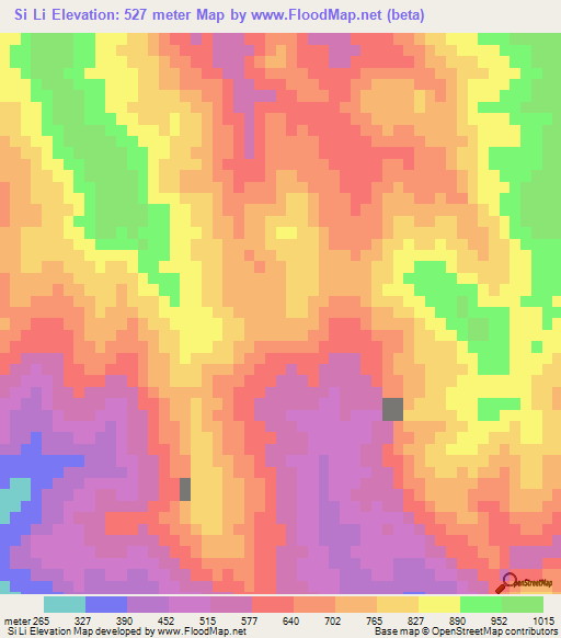 Si Li,Vietnam Elevation Map