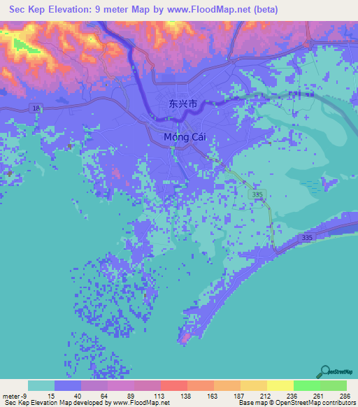 Sec Kep,Vietnam Elevation Map