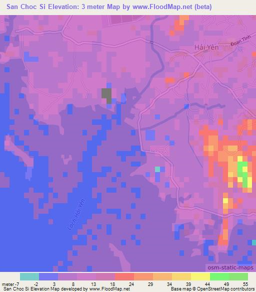 San Choc Si,Vietnam Elevation Map