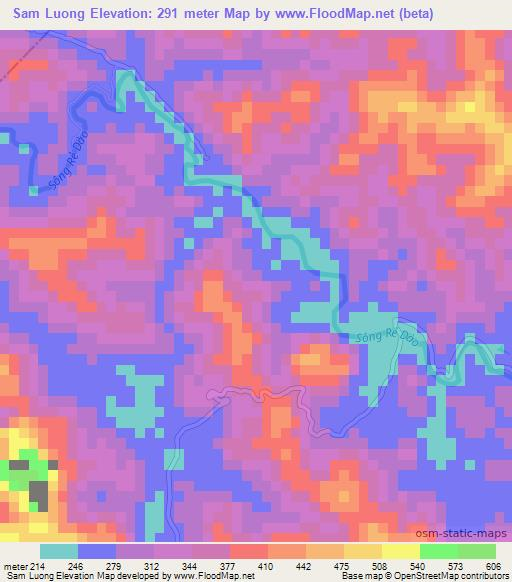 Sam Luong,Vietnam Elevation Map