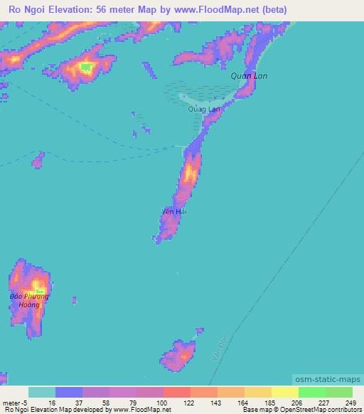 Ro Ngoi,Vietnam Elevation Map