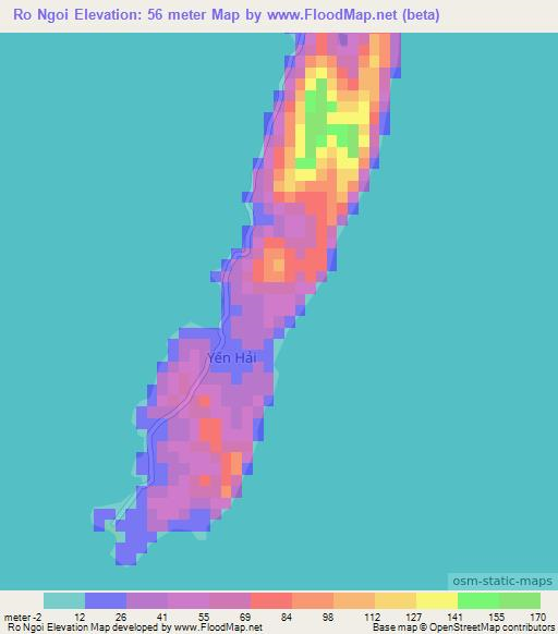 Ro Ngoi,Vietnam Elevation Map