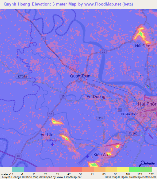 Quynh Hoang,Vietnam Elevation Map